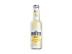 En flaske med en let citron-alkoholisk drik, der viser 60 kalorier pr. flaske.