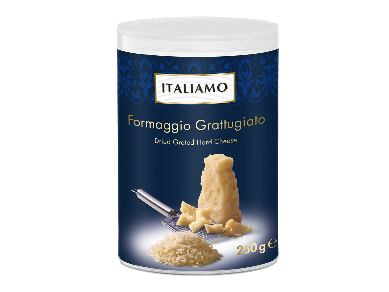 ITALIAMO Formaggio Grattugiato: 250g gedroogde geraspte harde kaas.