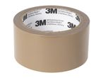 A roll of 3M brown packing tape with text on the core.