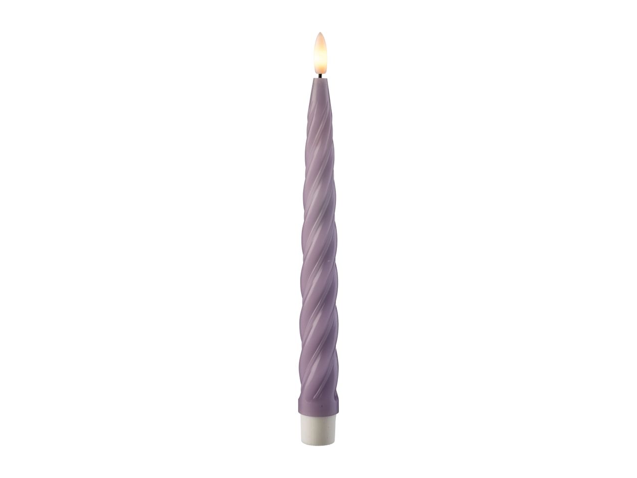 Go to full screen view: Livarno Home LED Real Wax Candles - 2 Pack - Purple - Image 4