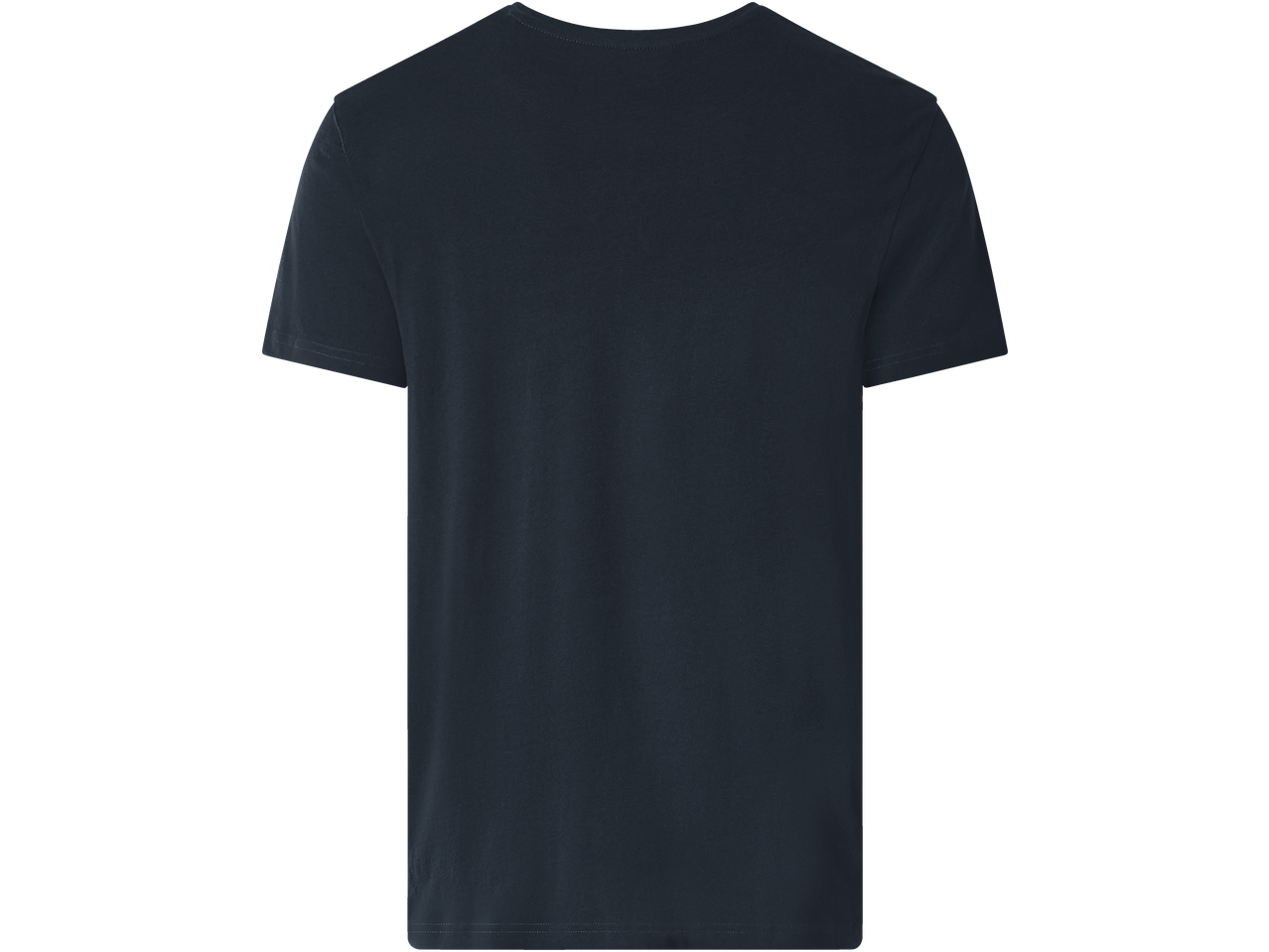 Απλό σκούρο μπλε κοντομάνικο μπλουζάκι, πίσω όψη.