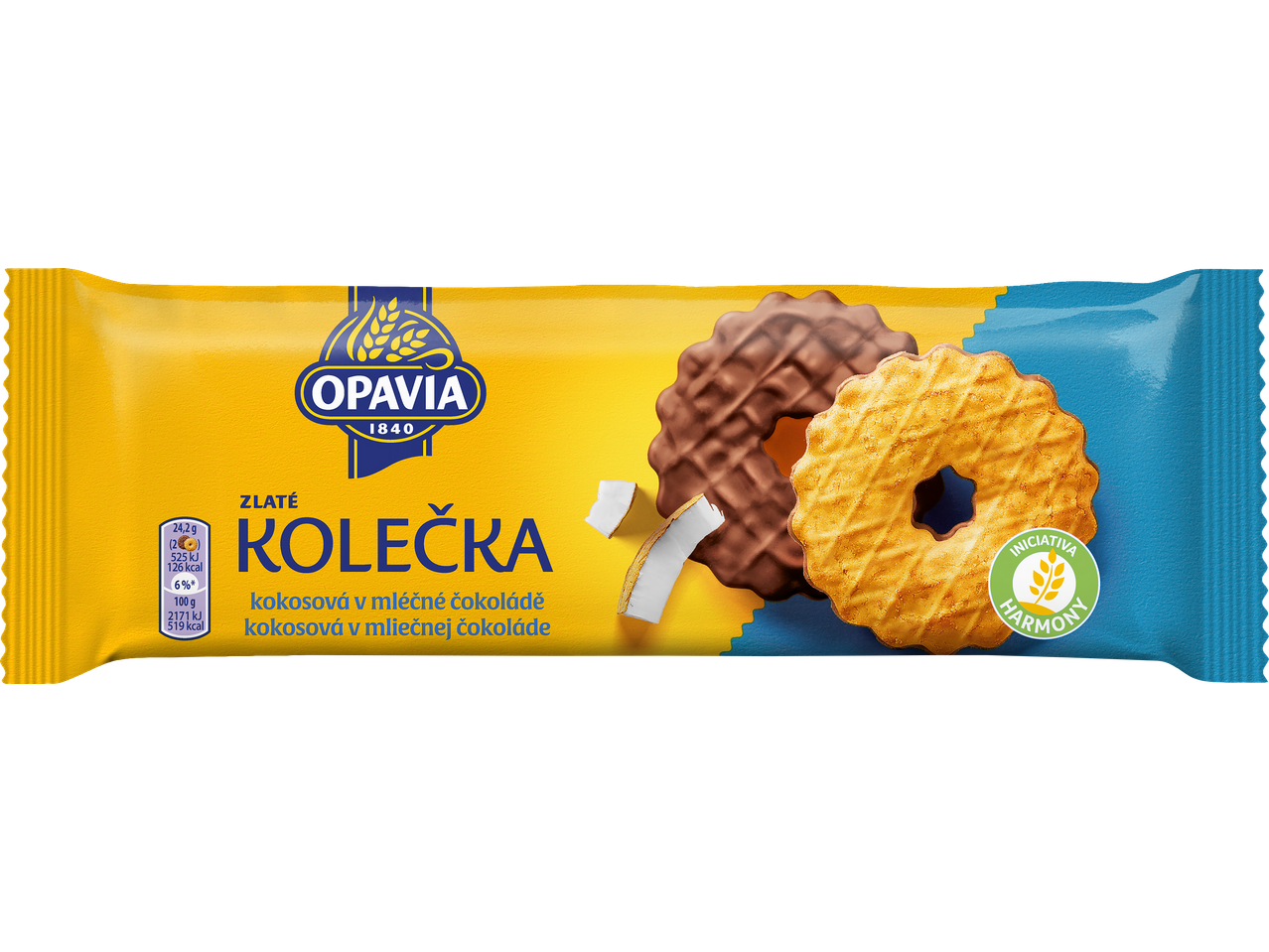Opavia Kolečka s kokosem v mléčné č.