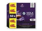 XXL-pakke med 50 Nespresso-kompatible aluminiumskapsler med Viola Espresso, styrke 9/12, cremet og intens.