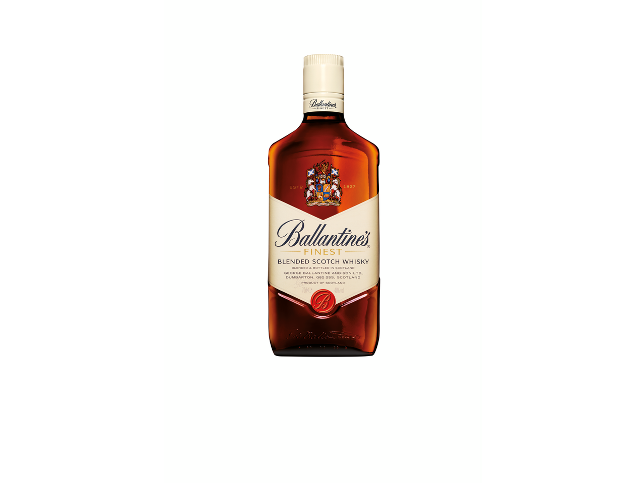 Eine Flasche Ballantine's Finest Blended Scotch Whisky.