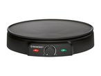 SilverCrest electric crepe maker with a black non-stick cooking surface