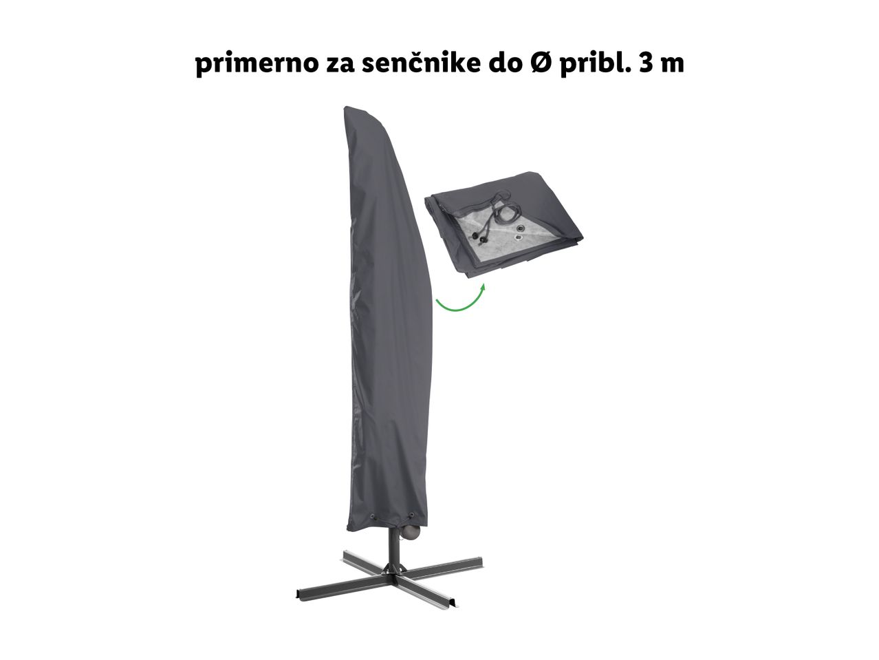 Zaščitna prevleka za senčnik, 2 m.