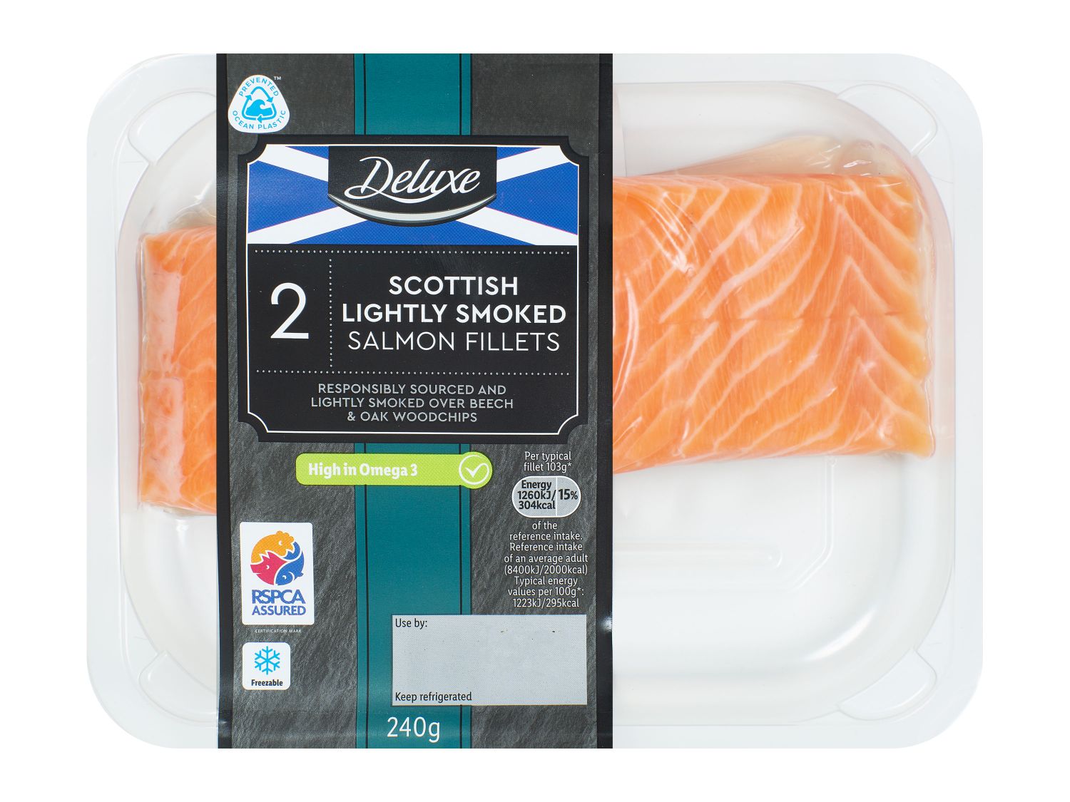 Deluxe Lightly Smoked Scottish Salmon Fillets Lidl