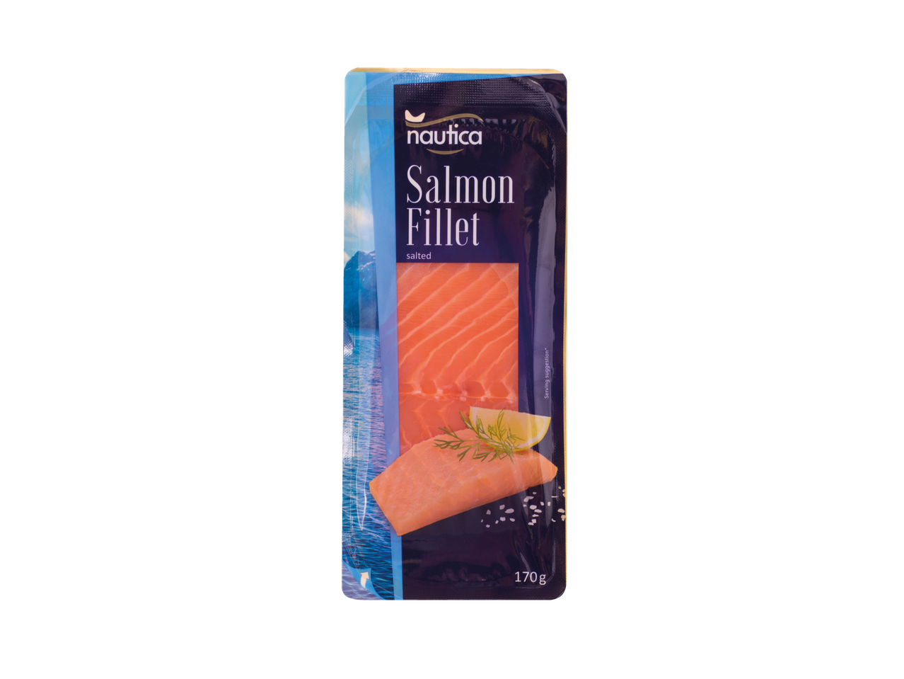 Nautica soolase lõhefilee pakend.