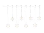 Snowflake string lights with suction cups