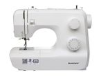 A white SilverCrest sewing machine with various dials and QR codes.