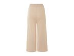 Beige wide-leg knit pants