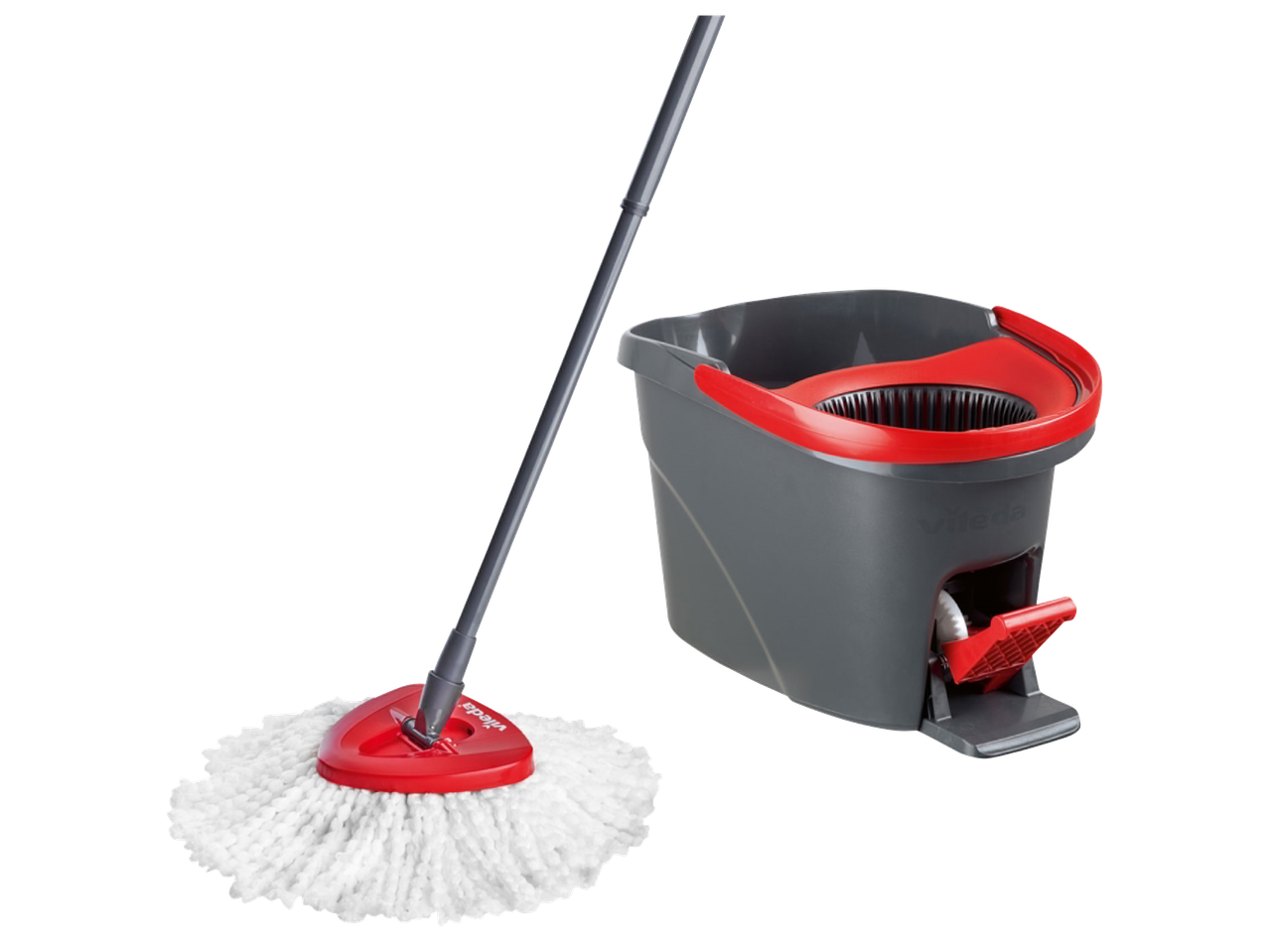 Комплект за почистване с моп и кофа с педал за изцеждане