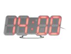 A gray LED digital clock displays 14:00 with red illuminated numbers.