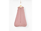 Pink muslin baby sleeping bags.