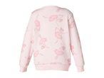 Pink children's sweatshirt with a ballerina print on the back.