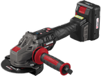 A Parkside Performance 20V cordless angle grinder with a battery.