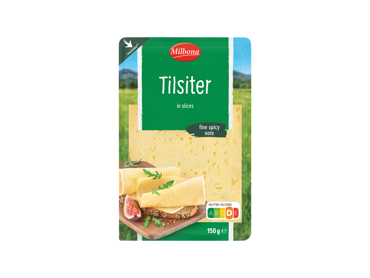 Milbona Tilsiter sir u listićima s pikantnom notom, 150 g.