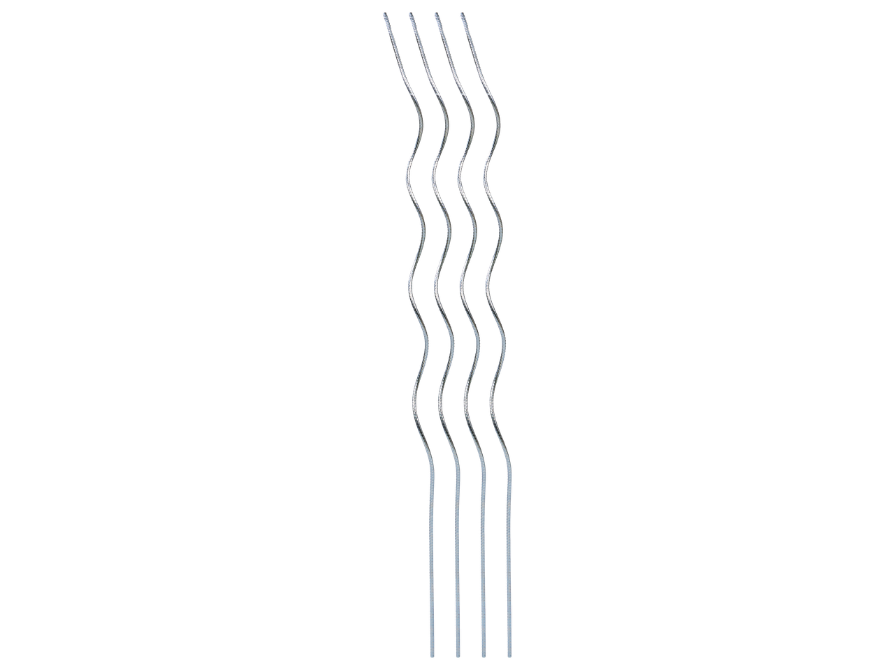 PARKSIDE Set de spirale/suporturi pentru plante: Patru suporturi ondulate pe fundal negru.