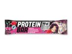 Proteinbar med hvid chokolade og hindbærsmag.