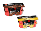 Højt proteinindhold chokolade- og vaniljebudding, fedtfattig og uden tilsat sukker.
