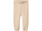 lupilu® Baby Knitted Leggings in light beige with a textured knit pattern.