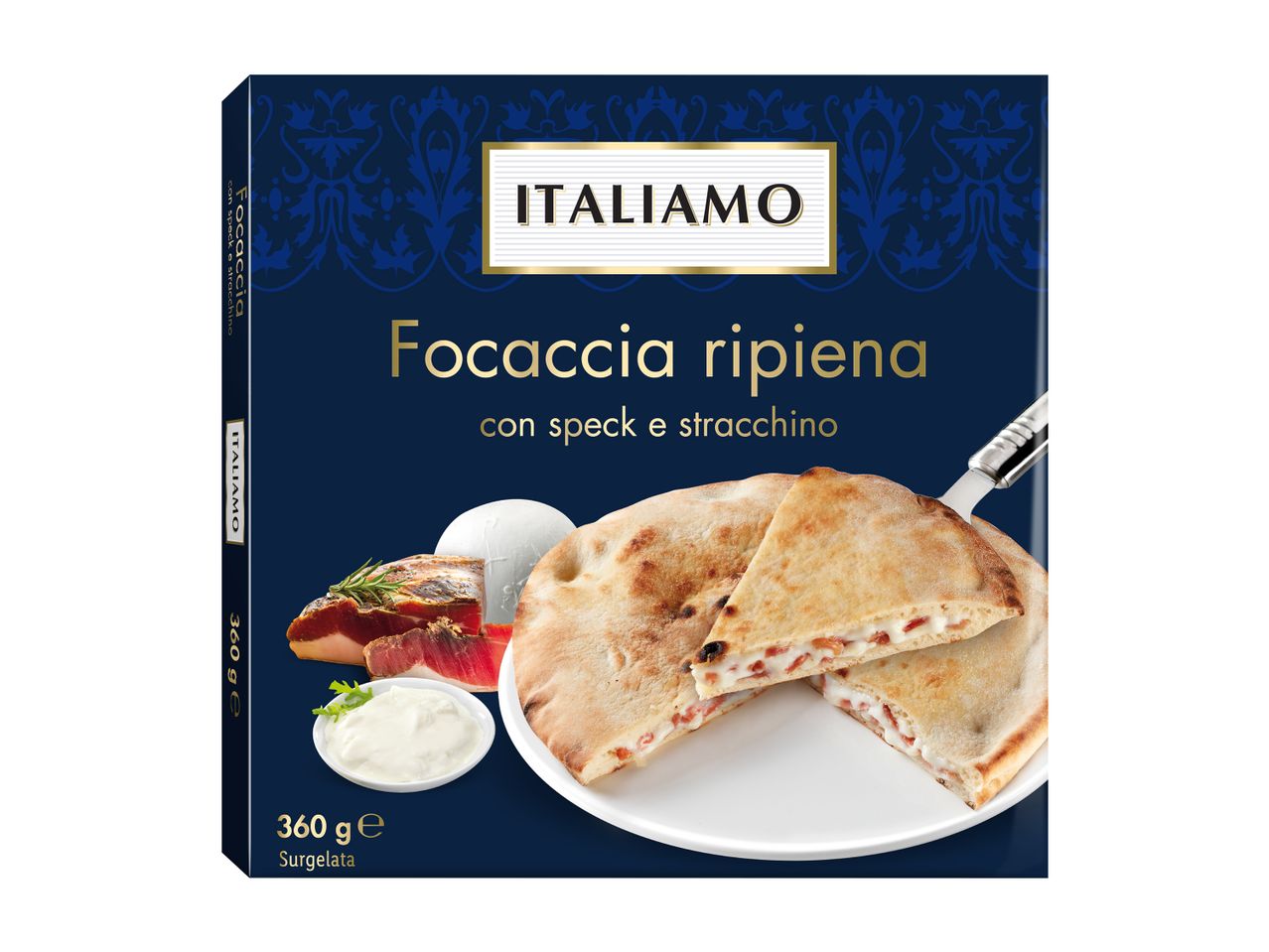 Filled Focaccia With Speck and Stracchino