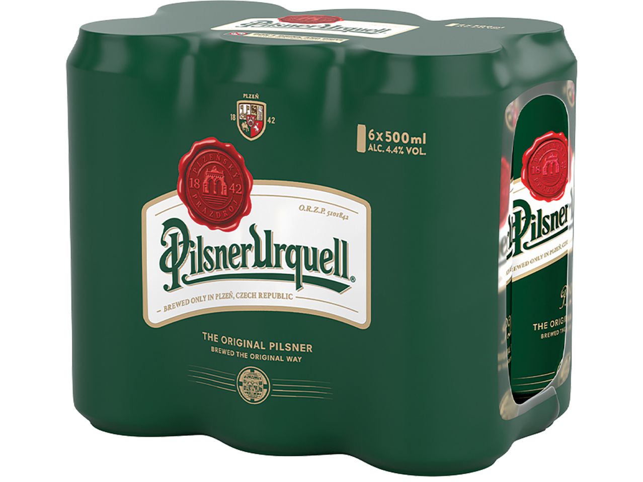 Шестпакет Pilsner Urquell бира.