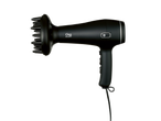Secador de cabelo preto Cien BEAUTY com difusor, sobre um fundo preto