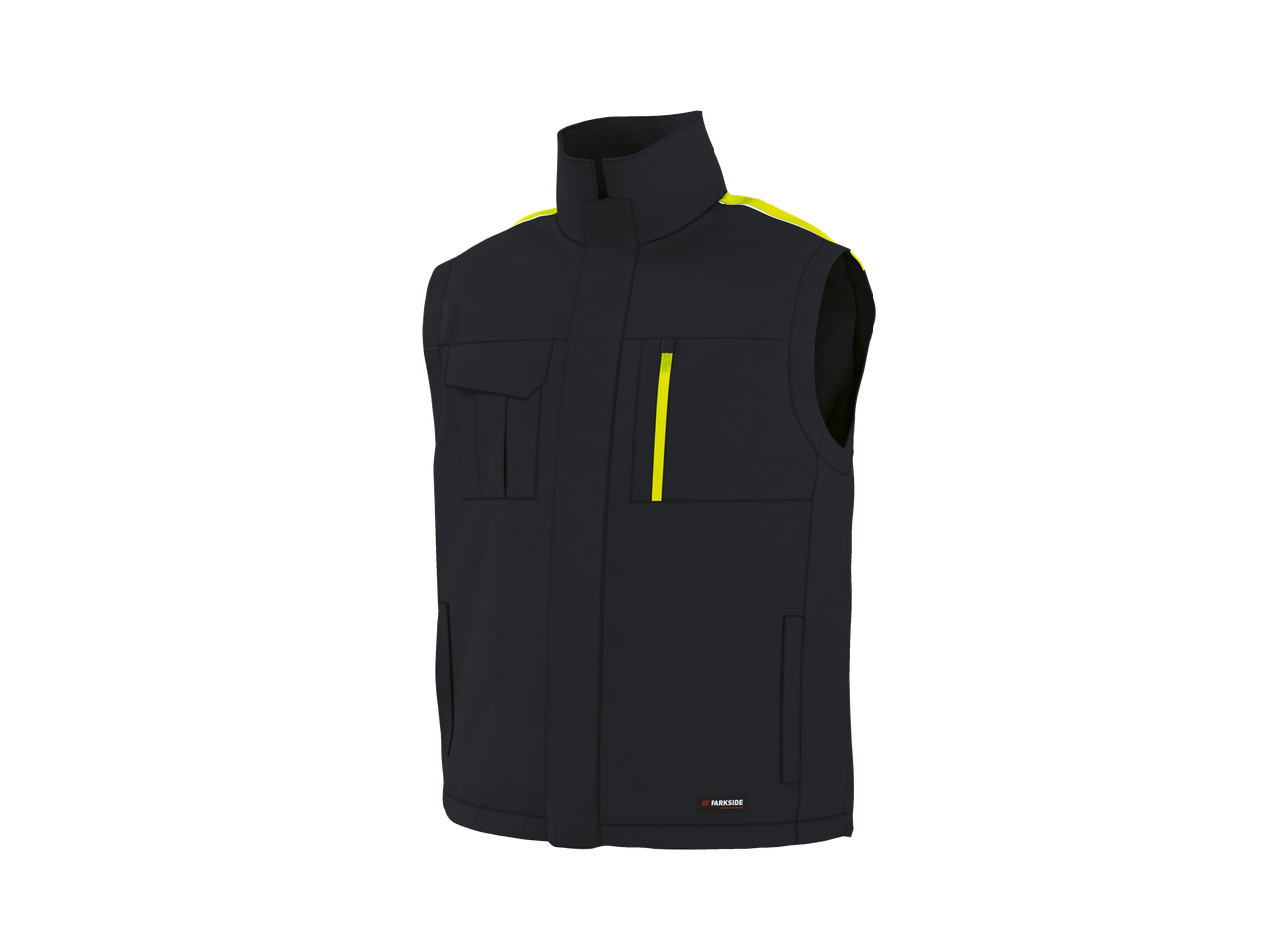 PARKSIDE PERFORMANCE meeste töövest tumedahallis kollaste detailidega.