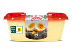 Een kuipje eiersalade met een Beter Leven keurmerk van twee sterren.