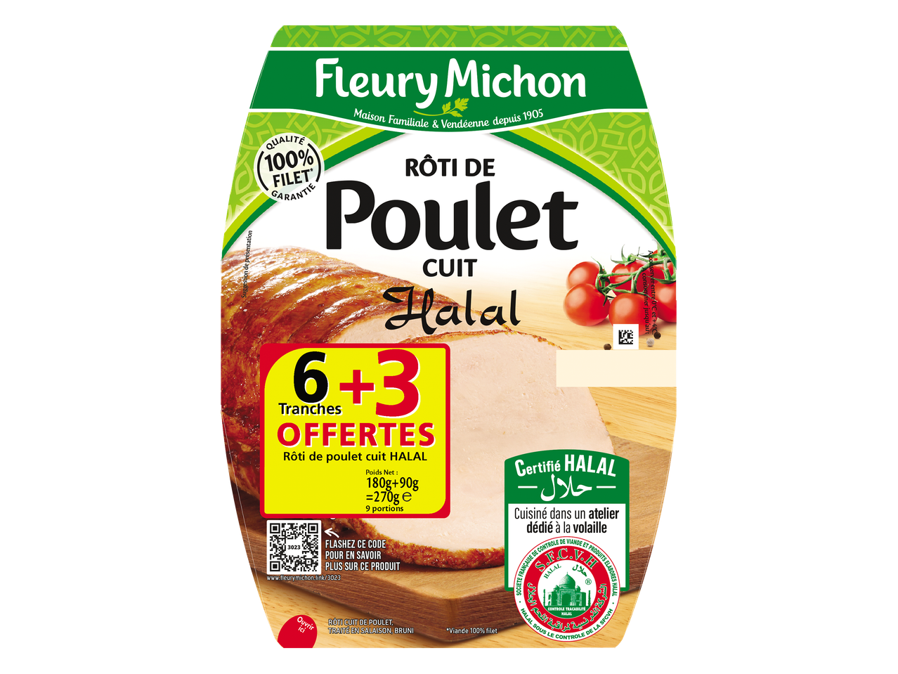 Rôti de poulet halal