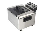 Salter stainless steel deep fat fryer with black lid and control panel