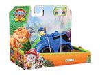 Paw Patrol Dino Movie Chase toy with vehicle, dinosaur, and other characters on packaging.