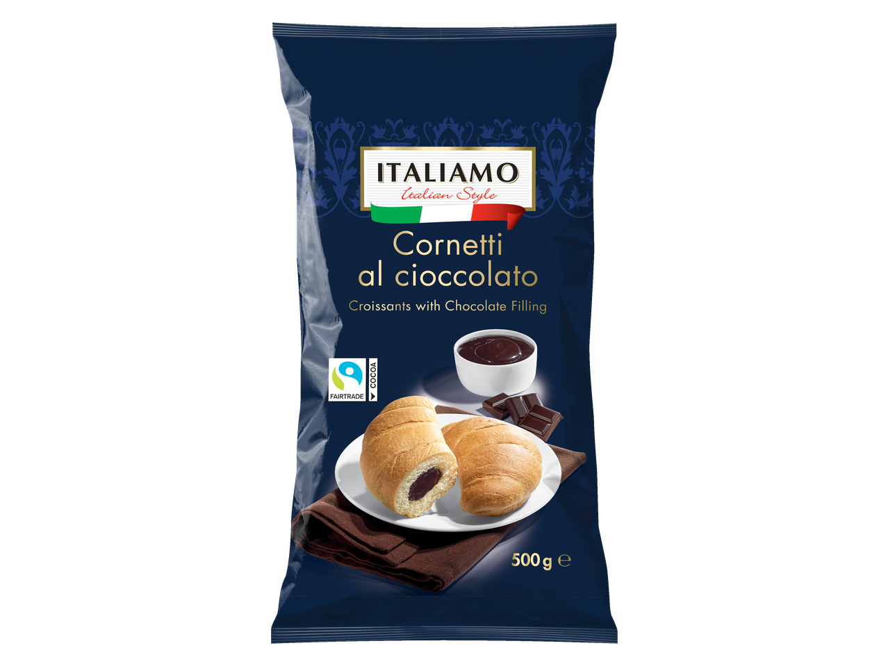 Italiamo Cornetti al cioccolato (Croissants with Chocolate Filling) 500g