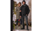 Man in an Esmara raincoat and woman in a leopard print raincoat and boots.