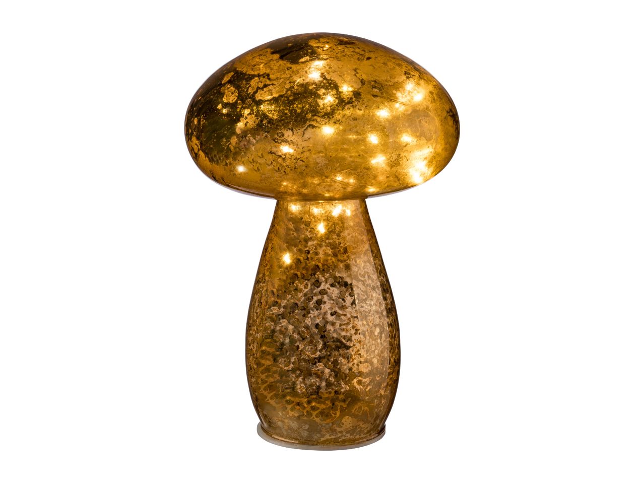 Livarno Home Golden Light-Up Decorative Toadstool
