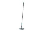 Adjustable mop with a grey head and turquoise accents