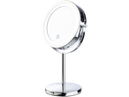 Cien BEAUTY illuminated cosmetic mirror with a chrome finish and power button