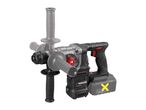 Cordless rotary hammer with adjustable auxiliary handle and battery pack
