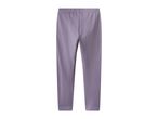 Purple leggings with an elastic waistband
