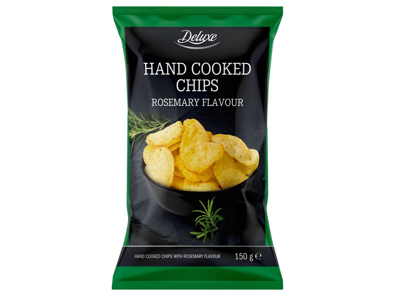 Sac de chips Deline, cuites à la main, saveur romarin.