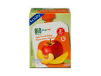 4 Lupilu Bio fruitpakjes: appel, perzik en mango.