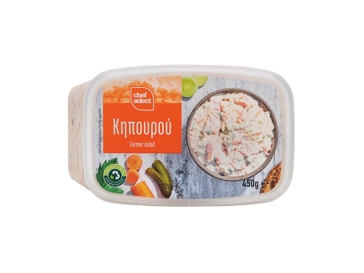 Chef Select Κηπουρού Farmer Salad (450g) σε πλαστικό δοχείο.