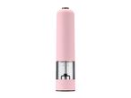 Pink electric salt and pepper grinder with a transparent chamber