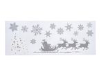Christmas window stickers with Santa, reindeer, snowflakes, and a Christmas tree
