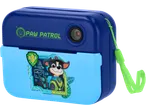 Máquina fotográfica azul da Patrulha Pata com imagem do Chase e alça verde.