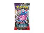 Pokémon-kortspil boosterpakke med 10 kort fra Scarlet & Violet Temporal Forces-serien.