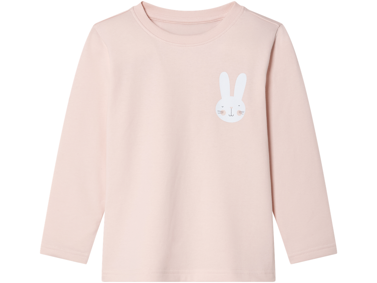 Lupilu® vaikiškas termo džemperis šviesiai rožinės spalvos su zuikio atspaudu