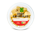 Chef Select & You Gouda kaasblokjes in een glazen potje.