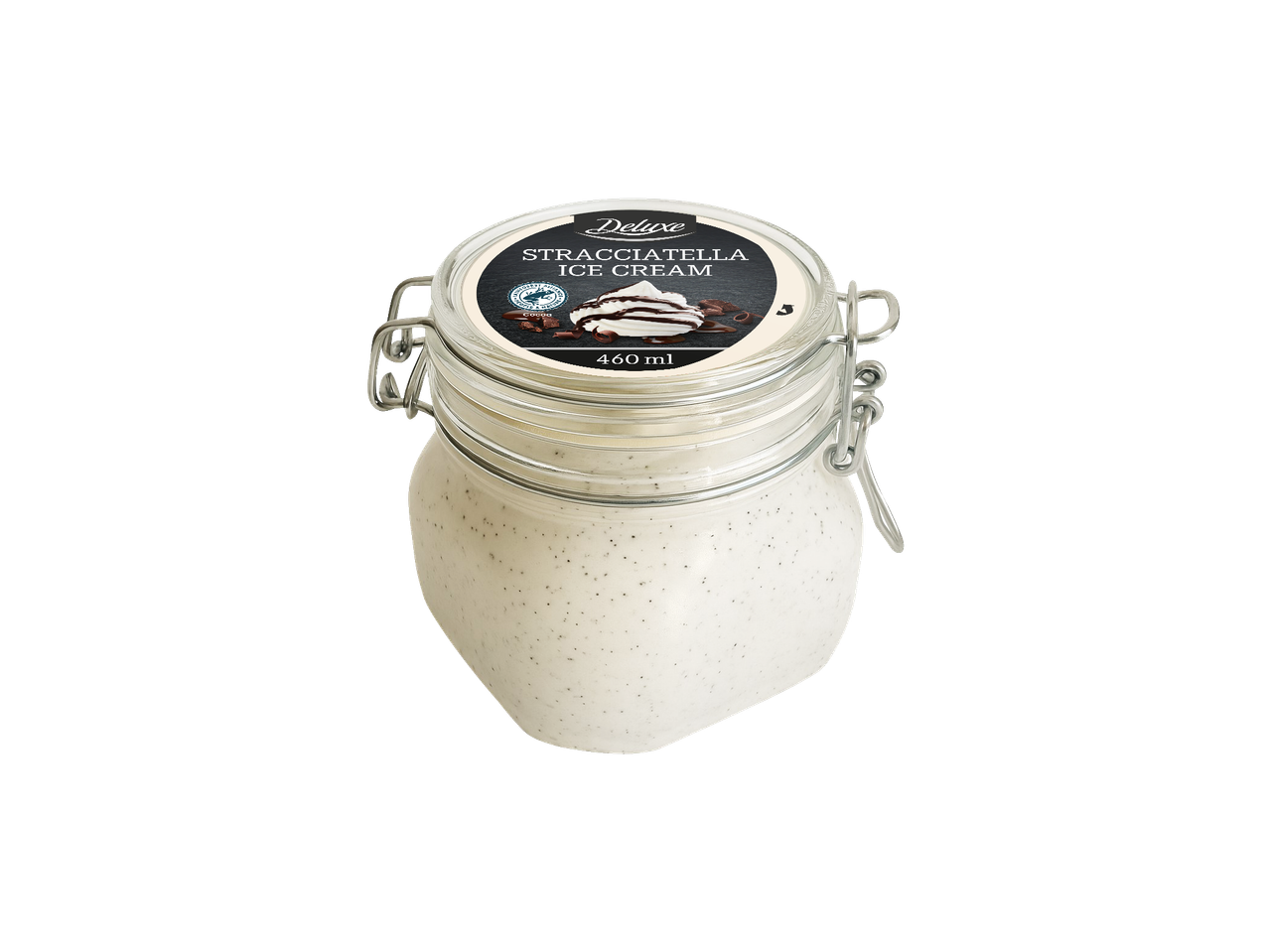 Deluxe Stracciatella saldējums stikla burkā, 460 ml